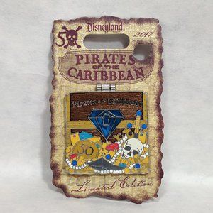 Disney Parks Pirates of the Caribbean Pin Disneyland 50th Blue Gem Bride Auction